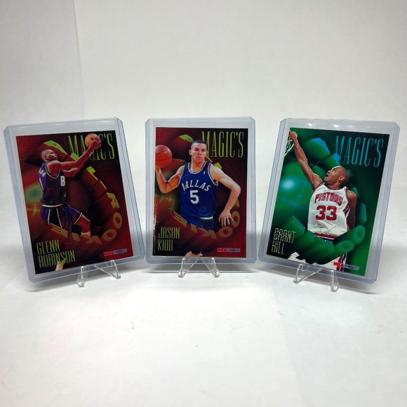 Grant Hill, Jason Kidd, Glenn Robinson 1994 Hoops Magics All-Rookies *3 Card Lot - Picture 1 of 7